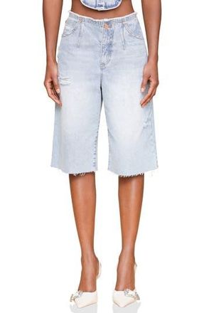 Avec Les Filles Raw Waist Denim Shorts in Voyageurs Wash at Nordstrom Rack, Size 29
