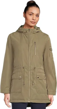 Lauren Ralph Lauren Anorak Jacket With Vestee Womens Jacket Olive Fern : XL, Polyester