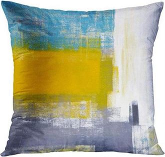 OEM Funda De Almohada Abstracta N&oacute;rdica De Lino Azul Gris&aacute;ceo, Funda Para Coj&iacute;n De Sof&aacute; De Sal&oacute;n, 4040 Cm Funda De Almohada Decorativa Para El Hogar, 6060