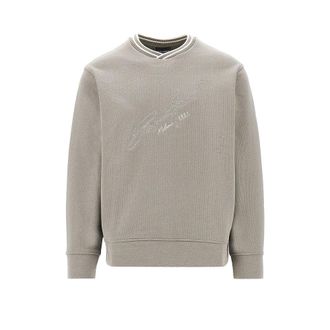Emporio Armani Logo embroidery crewneck sweatshirt Man XXL