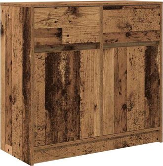 vidaXL Sideboard with Drawer Old Wood 80x34x76 cm Engineered Wood Vidaxl