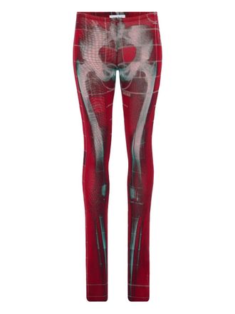 Jean Paul Gaultier Broek met mesh - Rood