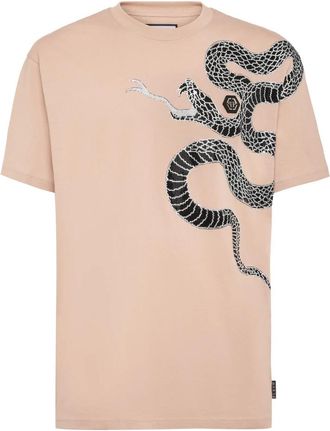 Philipp Plein T-Shirt Ronde Hals Slang - Heren - T-shirts - Beige - 3XL - Katoen - Tops