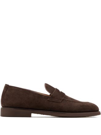 Brunello Cucinelli suede penny loafers - Brown