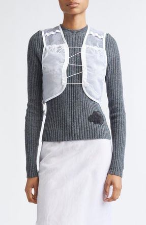 Cecilie Bahnsen Bona Liquid Myrtia Vest in White at Nordstrom, Size X-Small