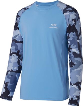 Bassdash UPF 50 Fishing Tee for Men Camo Long Sleeve Shirt Quick Dry Sweatshirts