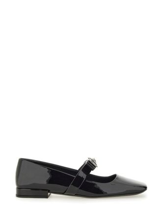 Versace Black Slip On Ballet Flats