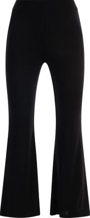 Faina Jerseybroek met glanzend garen Dames zwart