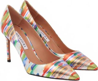 Aquazzura Womens Purist 85 Leather Pumps In Rainbow