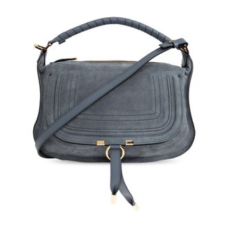 Chlo&eacute; Marcie Small Handbag - Dames - Handtassen - Blauw - ONE Size - Leer - Tassen