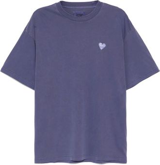 Izzue logo-patch T-shirt - men - Cotton - L - Purple