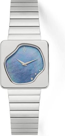 Vanna Astra Gemstone and Diamonds Watch in Blue Pearl-Silver at Nordstrom