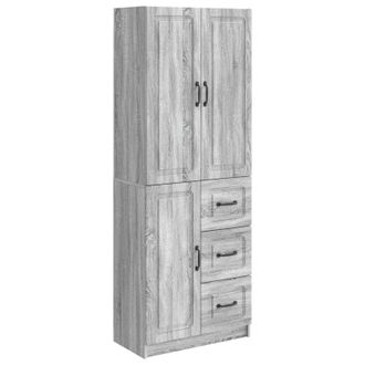vidaXL Juego De Armarios 2 Uds. Sonoma Gris Madera De Ingenier&iacute;a Vidaxl