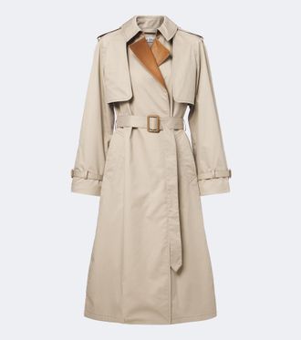 Acne Studios Leather-trimmed twill trench coat