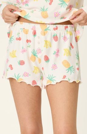 PJ Salvage Viva La Vida Pajama Shorts in Ivory at Nordstrom, Size X-Large
