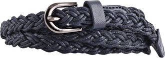Generic Classic Vintage Wax Rope Clothing Braided Belt Womens Pin Buckle Fashion Dress Pants Hand Braided Womens Belt Big Tall Leather Belt (Navy, One Size)