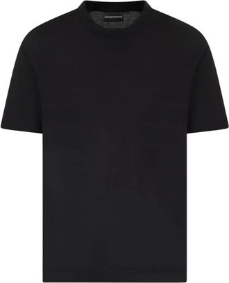 Emporio Armani Jacquard Logo Korte Mouw T-shirt - Heren - T-shirts - Zwart - XS - Tops