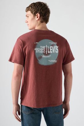 Levi's Relaxed Fit Tee - Uomo - 2XL - Rosso / Crushed Berry