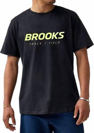 Brooks Graphic Short Sleeve Tee In Black/luminary
