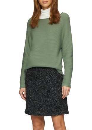 s.Oliver Strickpullover S.OLIVER, Damen, Gr. 34, gr&uuml;n (olive gr&uuml;n), Strick, Obermaterial: 60% Baumwolle, 40% Polyacryl, unifarben, regular fit taillenbedeckt, 