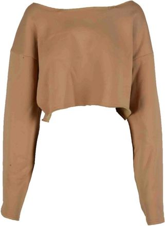 The Attico Hoodies & sweatvesten, Dames, Bruin, S, Katoen, Felpa