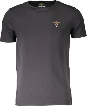 Aeronautica Scoti 001J508 T-Shirt - Heren - T-shirts - Zwart - L - Katoen - Tops