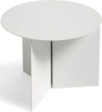 HAY Mesa redonda ranurada Ø45 x H35,5 - acero pintado en polvo blanco Aa686a364aa56