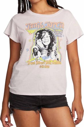 Chaser Janis Joplin Graphic Tee In Lav Fog