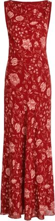 Reformation floral-pattern sleeveless dress - Red