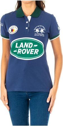 La Martina Polo Shirt met Korte Mouwen - Dames - Polos - Blauw - M - Katoen - Tops