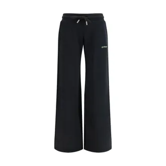 Off-white Black Cotton Casual Womens Pants