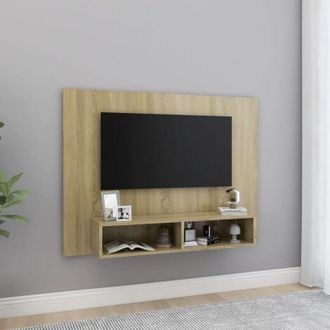 vidaXL Vidaxl - Mobile tv a Muro Rovere Sonoma 120x23,5x90 cm Legno Multistrato