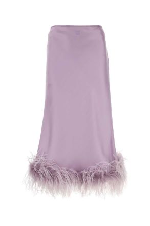 Miu Miu Lilac Satin Skirt