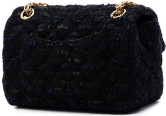 Chanel Pre-owned Reissue Flap Schoudertas - Dames - Vintage Schoudertas - Zwart - ONE Size - Tweed - Vintage