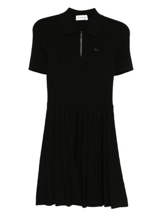 Lacoste Jurk met geborduurd logo - Zwart