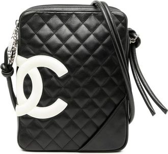 Chanel Pre-owned Cross Body Bags, female, Black, Size: ONE SIZE Pre-owned Quilted Leather Camera Bag