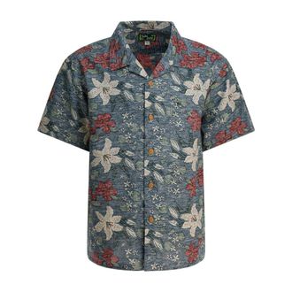 Montbell Take Loha Yamayuri Shirt - Heren - Korte mouwen Overhemden - Veelkleurig - S - Katoen - Overhemden