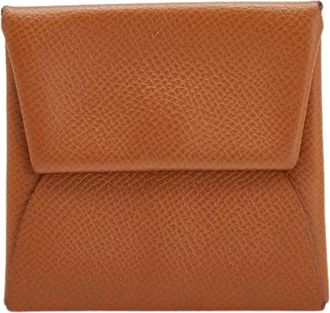 Herm&egrave;s Pre-owned Wallets, female, Brown, Size: ONE SIZE Pre-owned Bastia Vau Epsom Coin Case