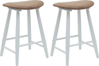 vidaXL Sillas De Comedor 2 Uds. Madera De Caucho S&oacute;lido Vidaxl