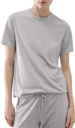 Mango Short Sleeve Pajama T-Shirt in Light/Pastel Grey at Nordstrom, Size Medium