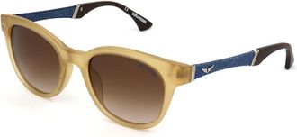 Zadig&Voltaire SZV007 760M Mens Sunglasses Brown Size 50