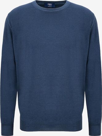 Fedeli Schurwoll-Pullover mit Rundhals Argentina