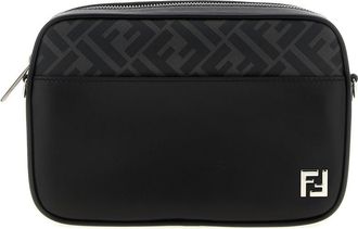 Fendi Black Squared FF Crossbody Bag