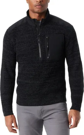 G.H. Bass & Co. Bass Outdoor Sweater Mens Black Long Sleeve Mock Neck Pullover MAC209