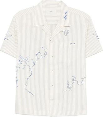 Dunst Hand-Drawing Open-Collar Shirt - Dames - Overhemden - Wit - S - Overhemden