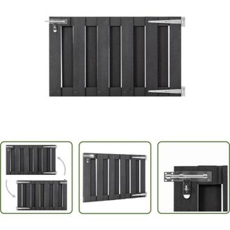 vidaXL Recinzione - Cancello da Giardino in WPC 100x60 cm Grigio