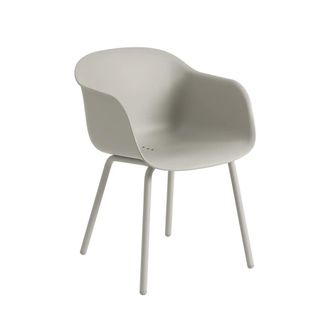 MUUTO Fiber Outdoor Armlehnstuhl, grau