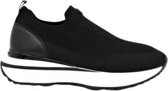 Michael Kors Ari Stretch Knit Slip-On Sneaker - Dames - Sneakers - Zwart - 37 EU - Polyester - Schoenen
