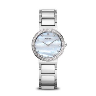 Bering Dameshorloge Keramiek 29 mm Armband Roestvrij Staal- Keramiek 10729-704 - Dames - Horloges - Grijs - ONE Size - Accessoires