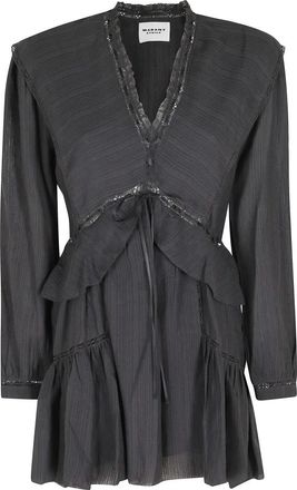 Isabel Marant Short Dresses, female, Black, Size: 2XS Mini Damya GA Dress